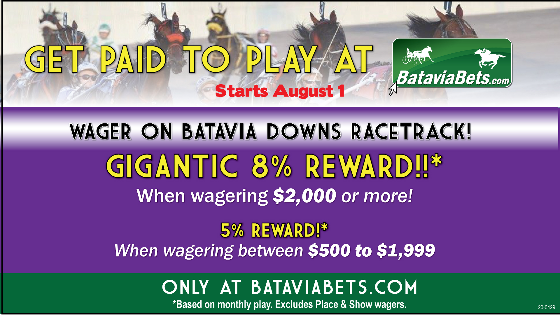 Promotions Horse & Thoroughbred Racing Batavia Downs Gaming & Hotel, NY